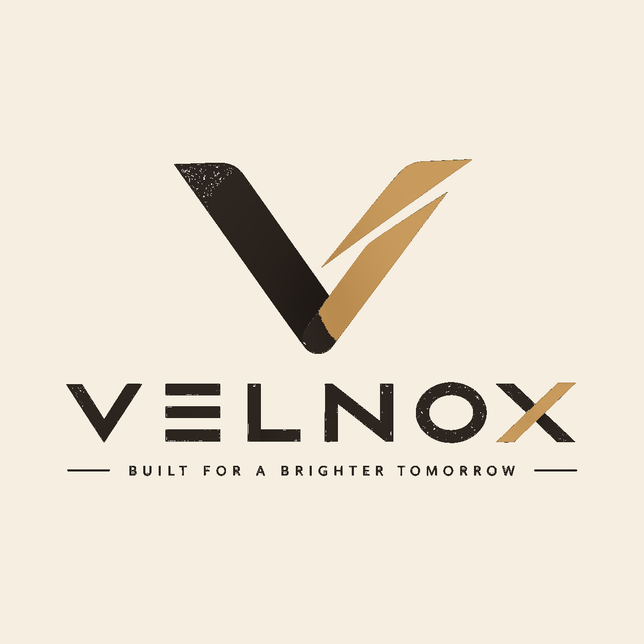 velnox logo on cream preview